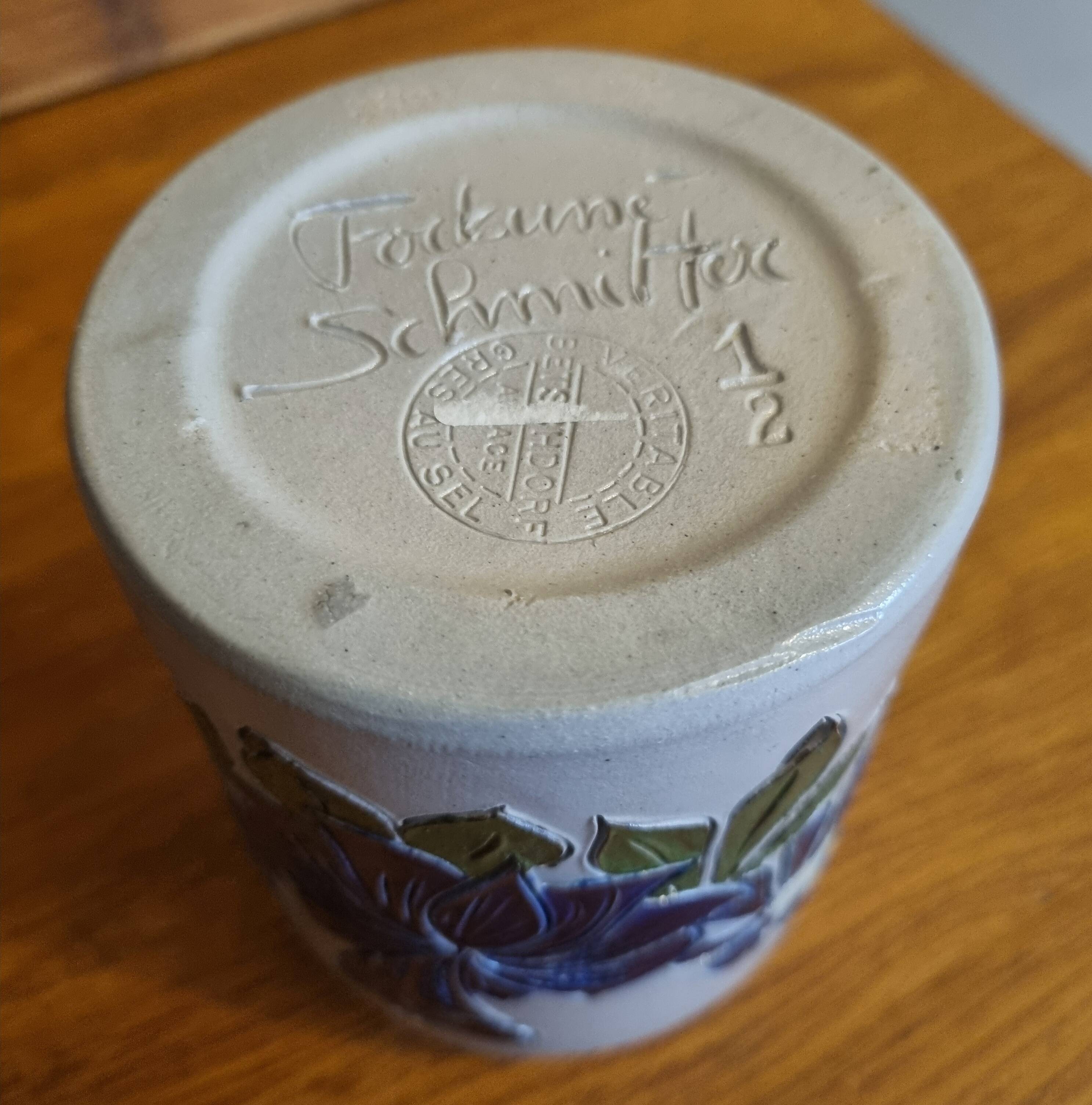 Mug en grès au sel d'Alsace Betschdorf Fortuné Schmitter