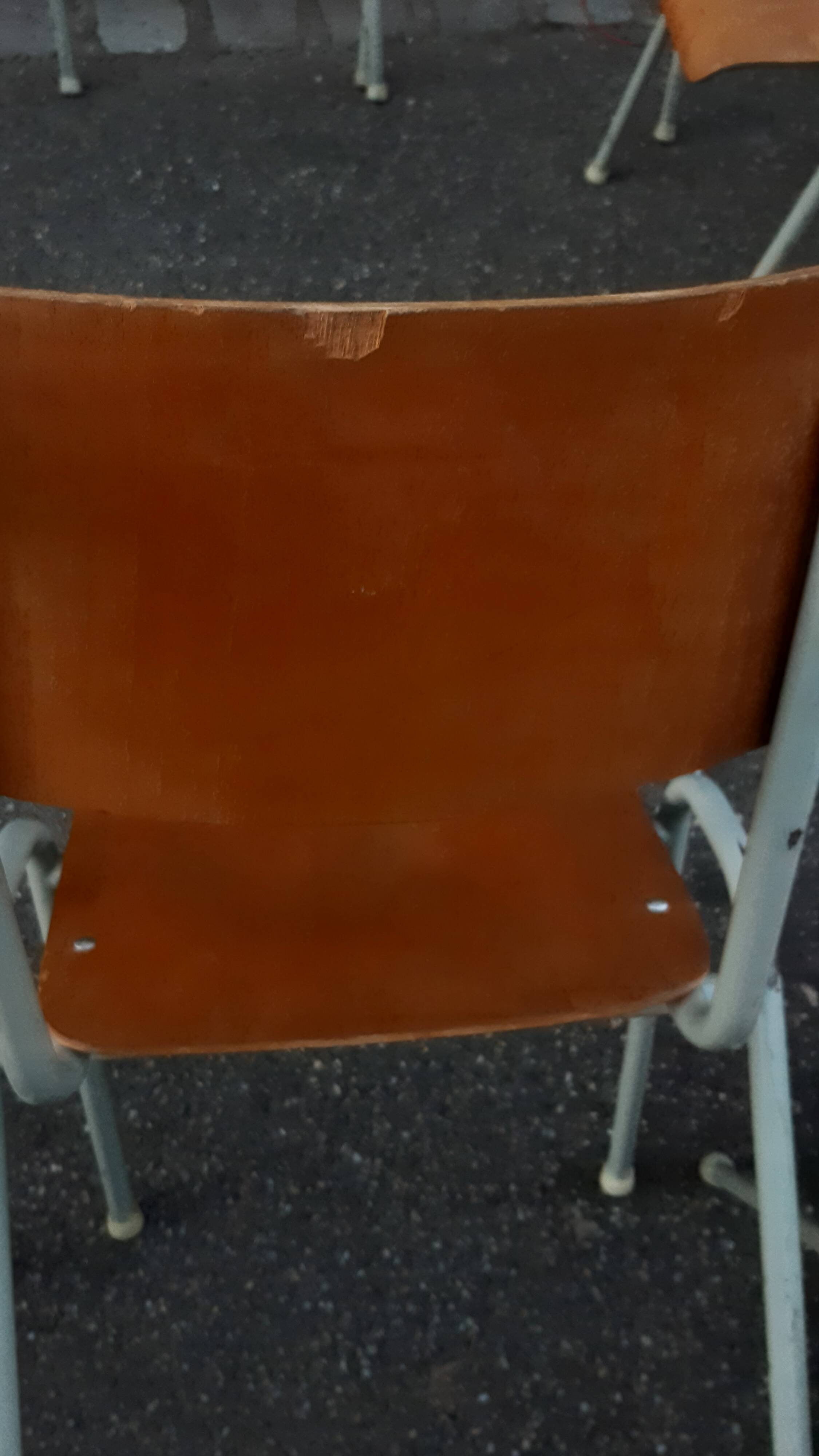 Set of 12 vintage industrial chairs