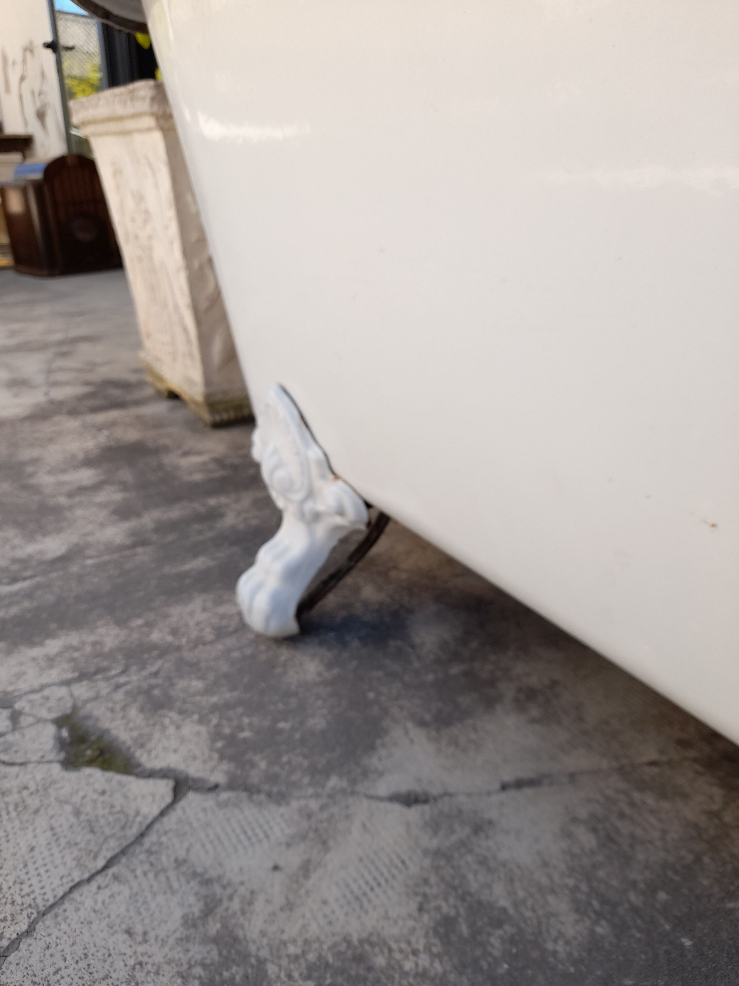 Old enamelled cast bath 19th