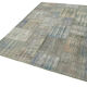 Handwoven Anatolian Contemporary 173 cm x 247 cm Grey Patchwork Carpet