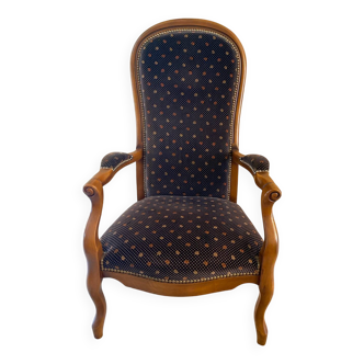 Chaise en bois et velours noir