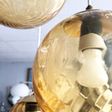 Suspension 5 boules ocre, 1970