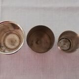 Set of 7 timpani in silver metal