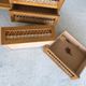 Wardrobe cabinet and drawers in oak and rattan feet compass Vintage year 60