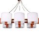 Scandinavian danish chandelier in teak and perspex, mid-20th century