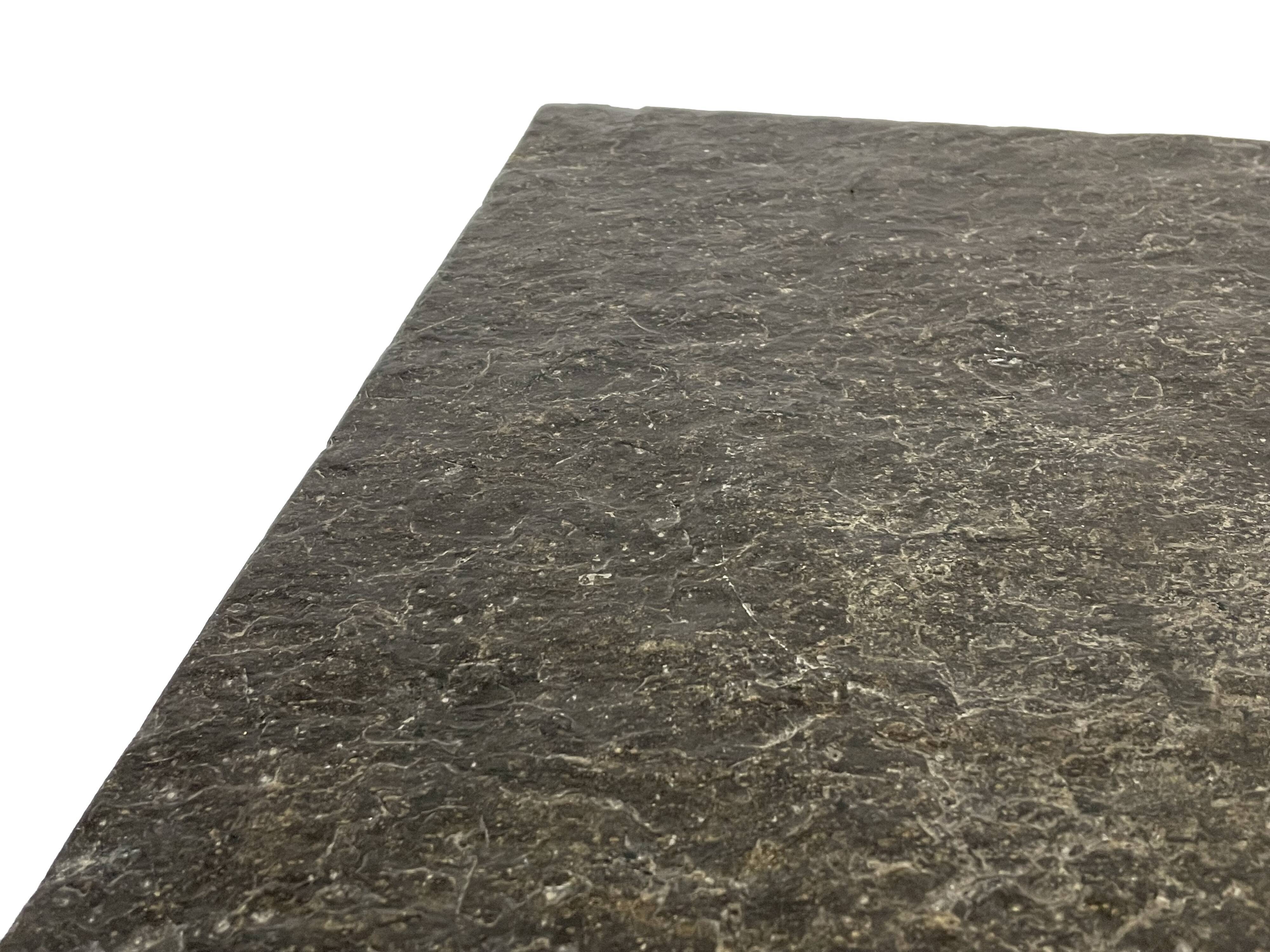 Vintage coffee table stone top frame steel 70's design