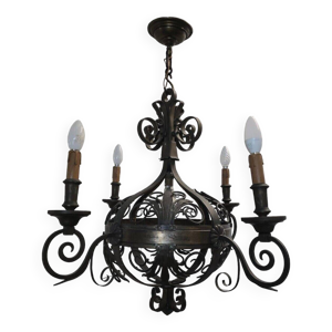 Lustre en fer forgé