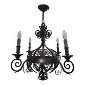 lustre en fer forgé
