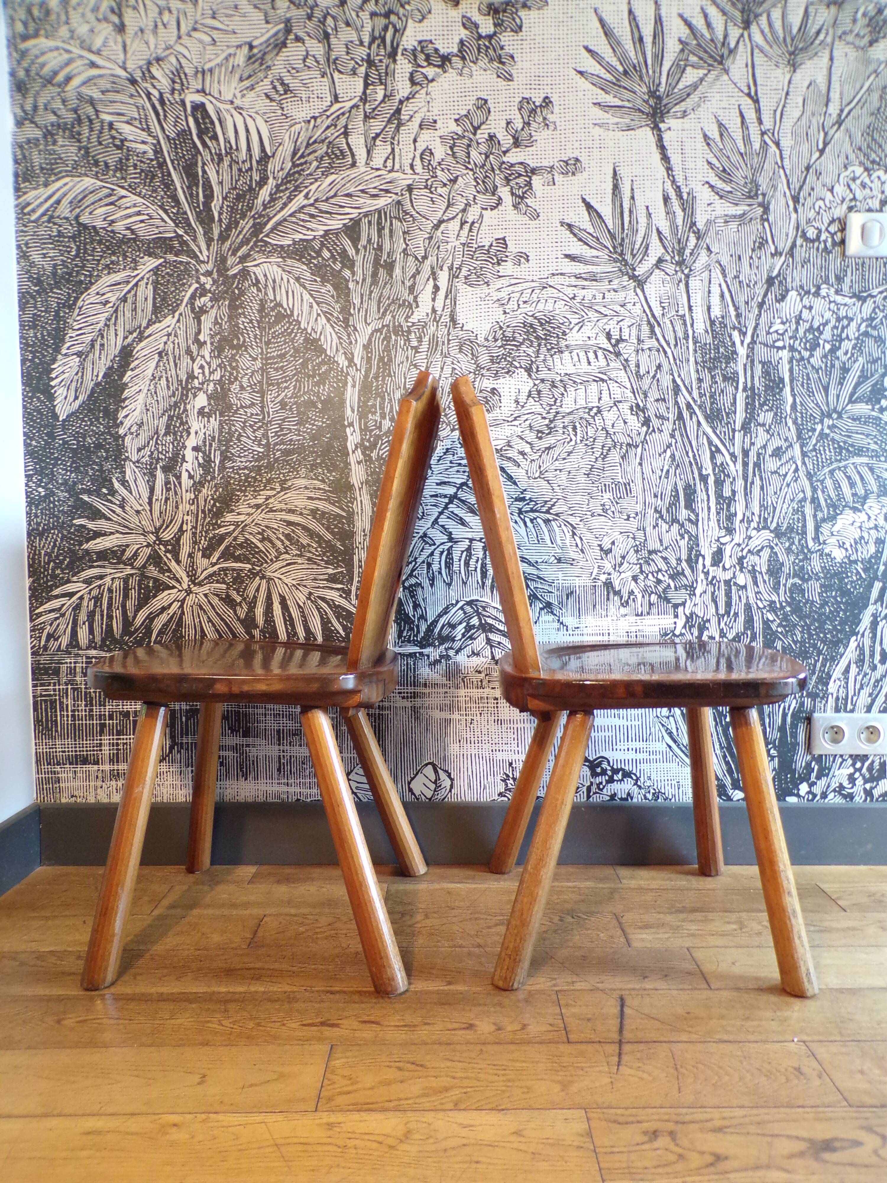 Pair of brutalist chairs 1960