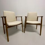 Pair of Borge Mogensen armchairs published by Soborg Mobler, model 165, Denmark 1960