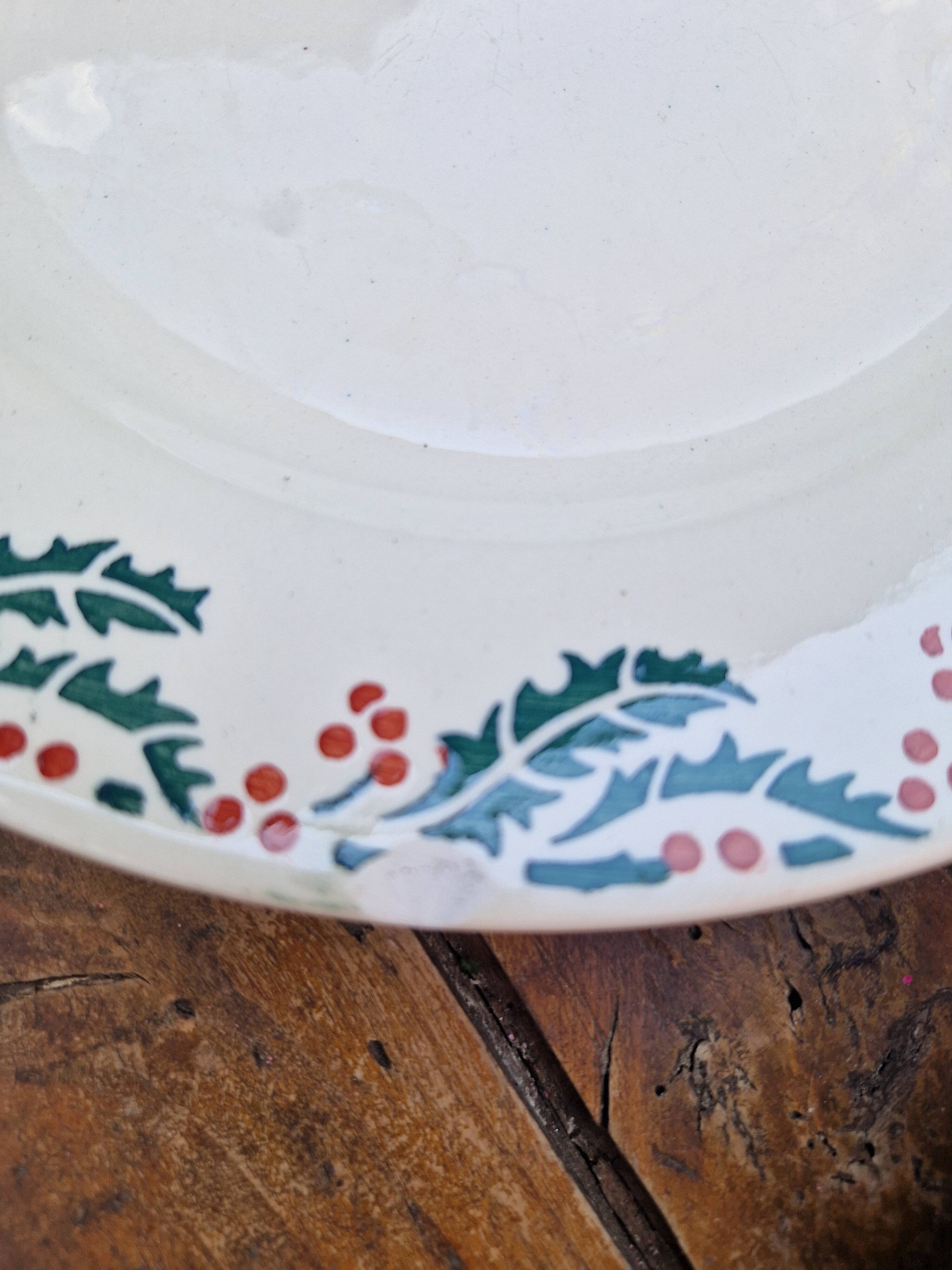 Lot De 7 Assiettes Plates Modèle Houx HB