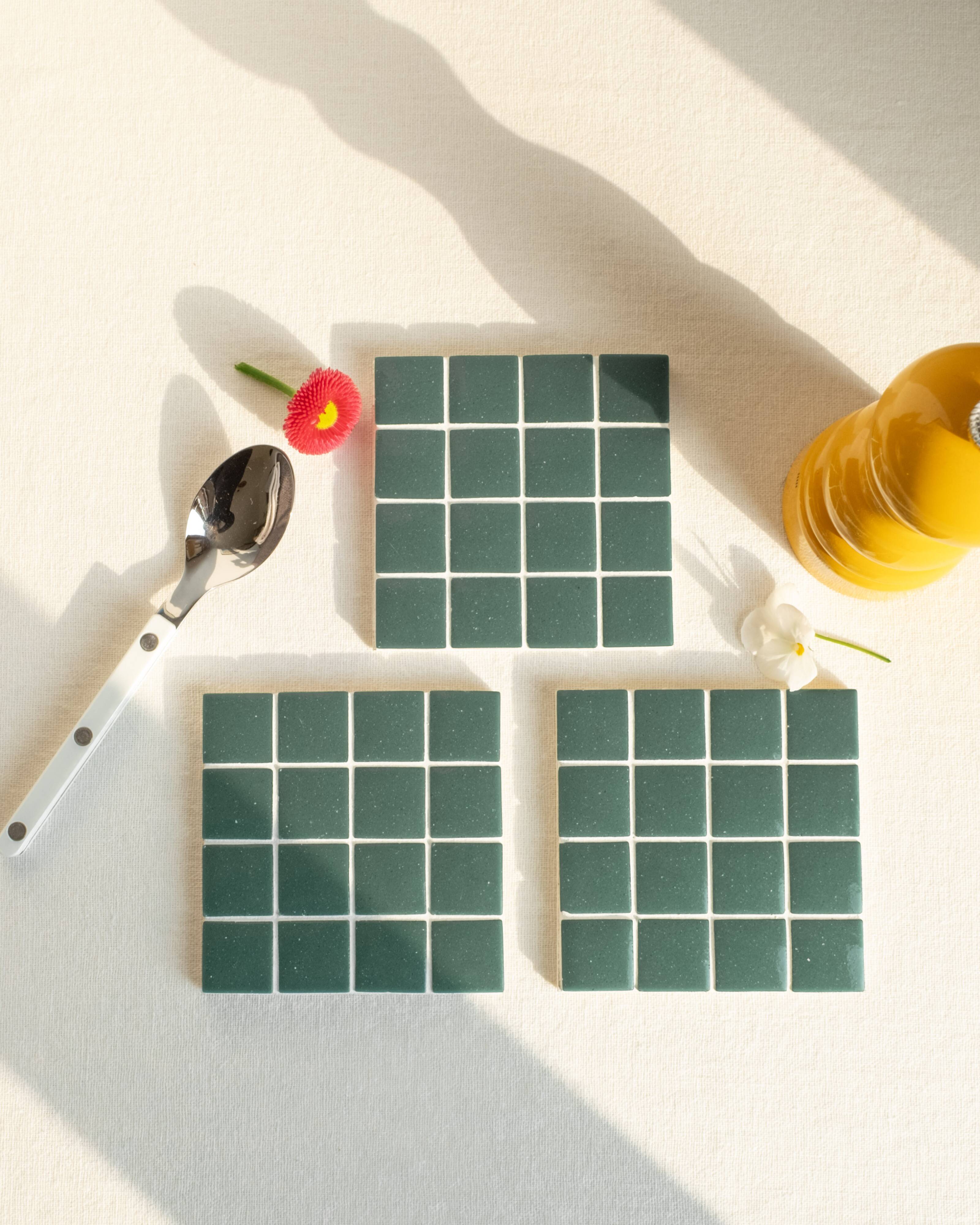 Coasters glass enamels-coasters-mosaic-handmade