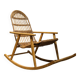 Rocking chair en osier et bois