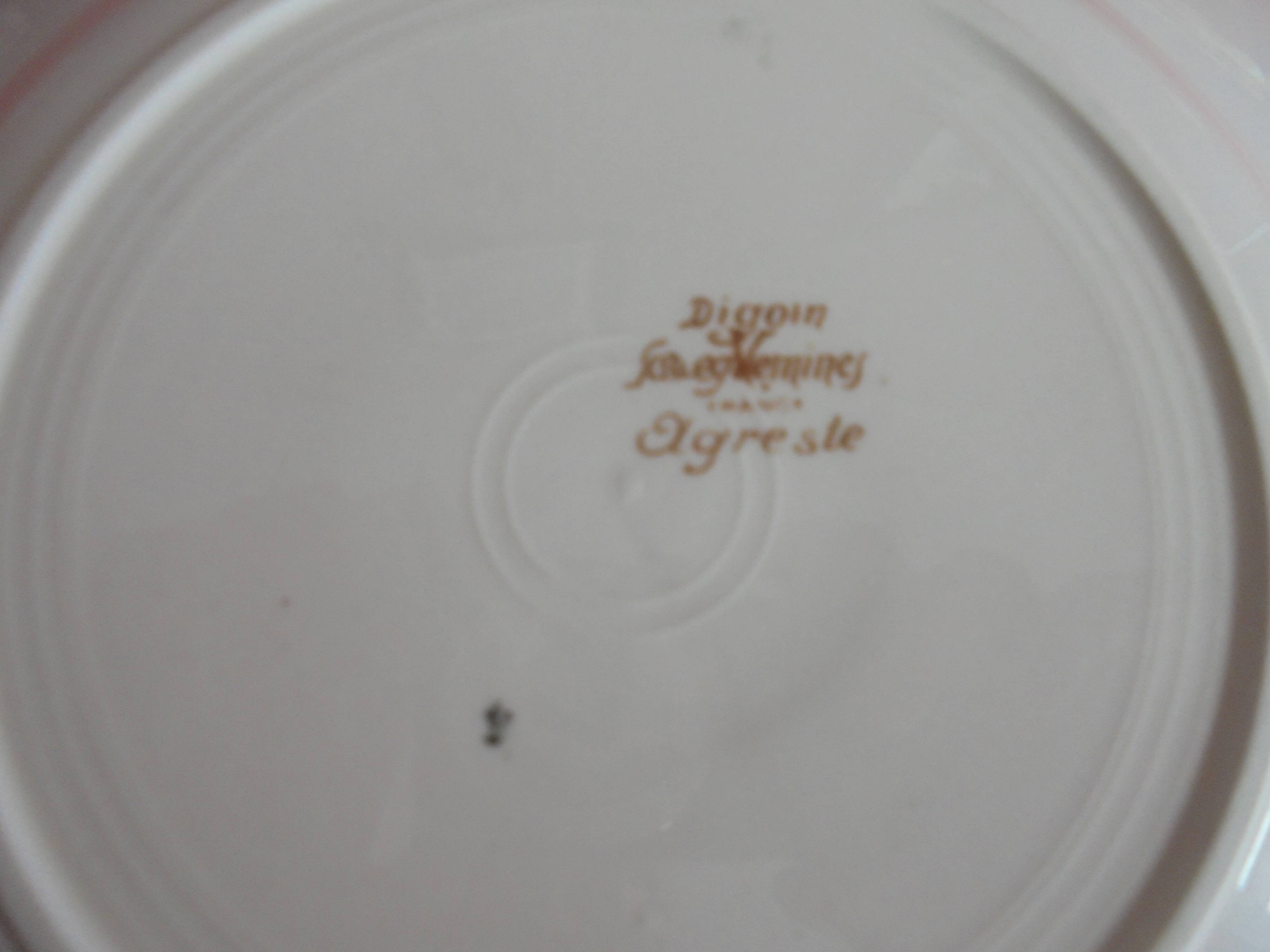 Lot 10 flat plates Digoin Sarreguemines Agreste