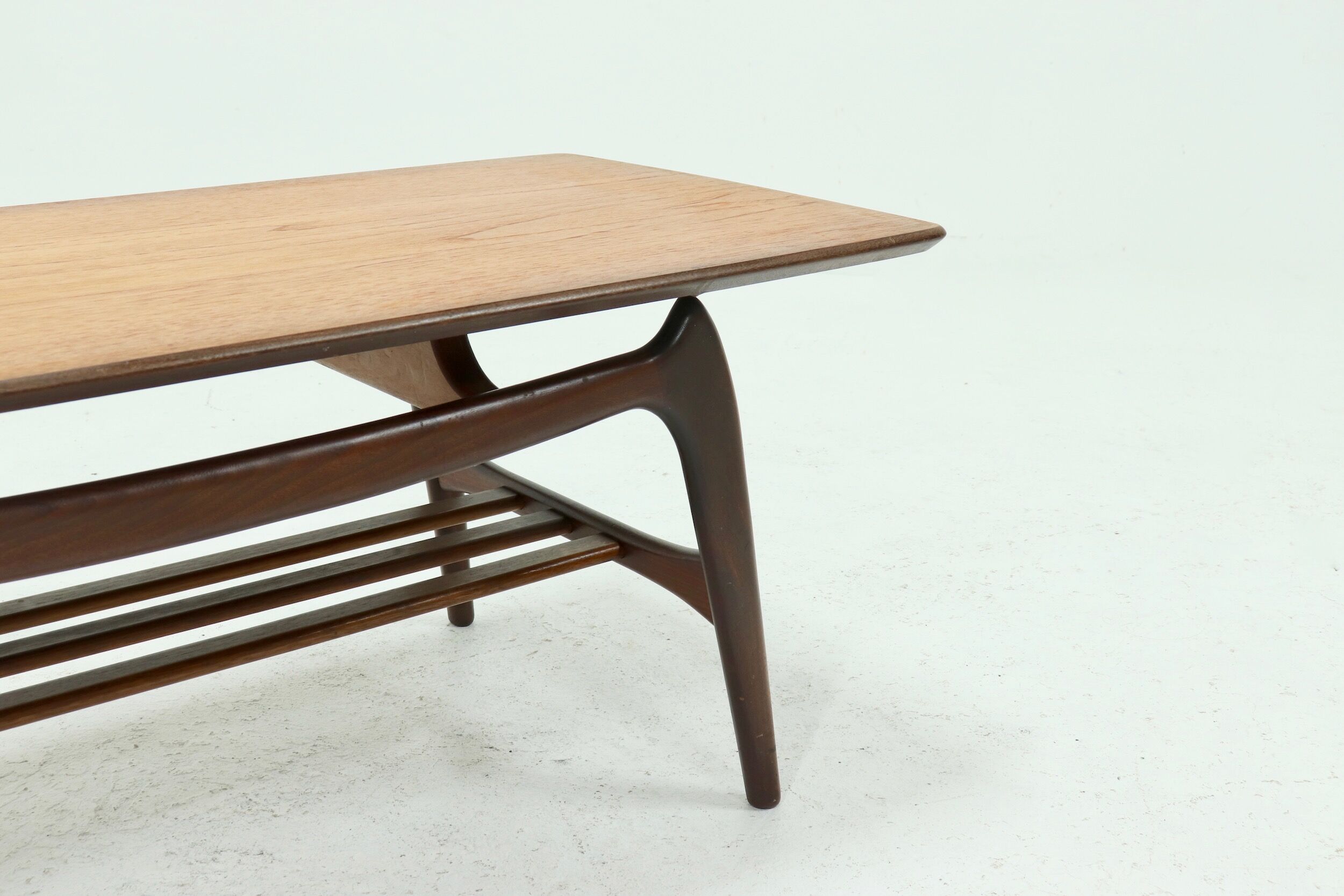 Teak coffee table by Louis van Teeffelen for WeBe 1950's