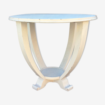 Vintage art deco pedestal table lacquered