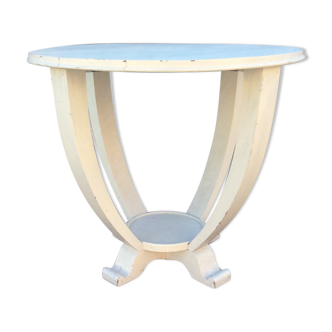 Vintage art deco pedestal table lacquered