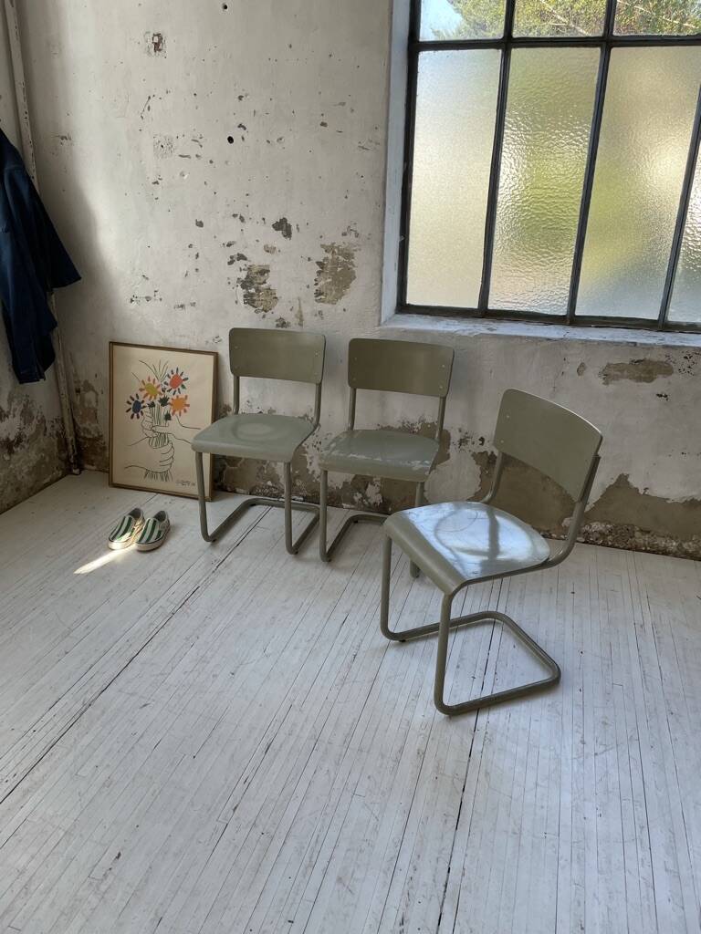 Trio of Tubax chairs 1950