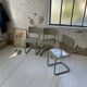 Trio de chaises Tubax 1950