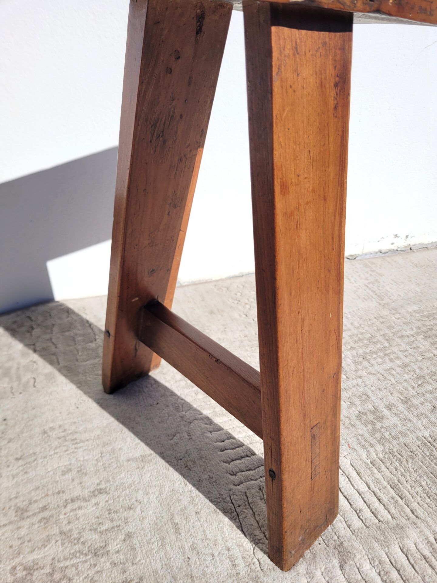 Old solid wood bench 167cm