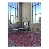 1900 wooden mirror with nails