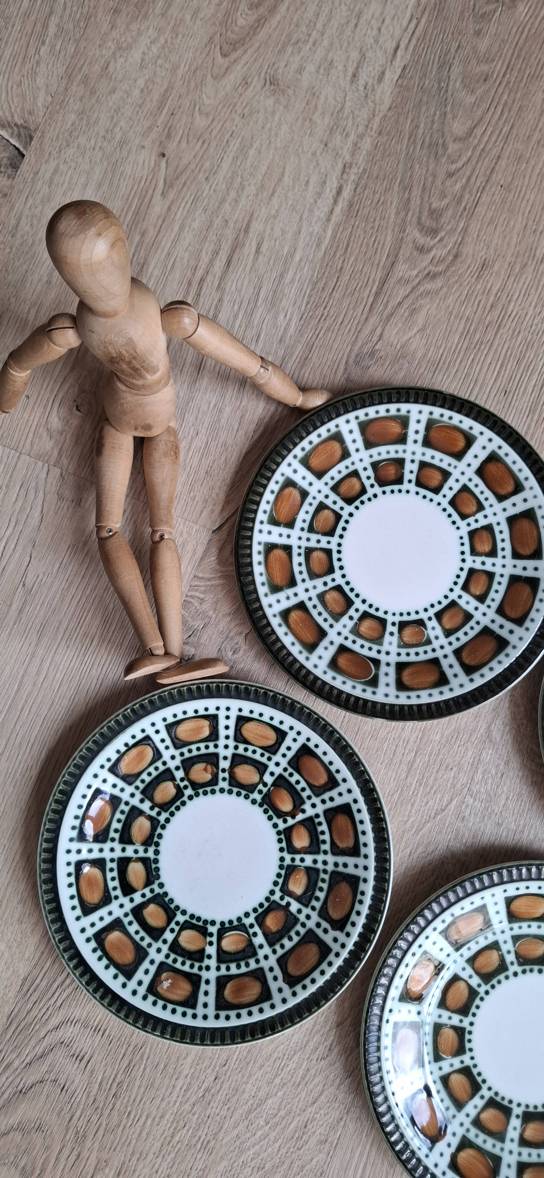 Set 6 assiettes Bernadette Boch 1966