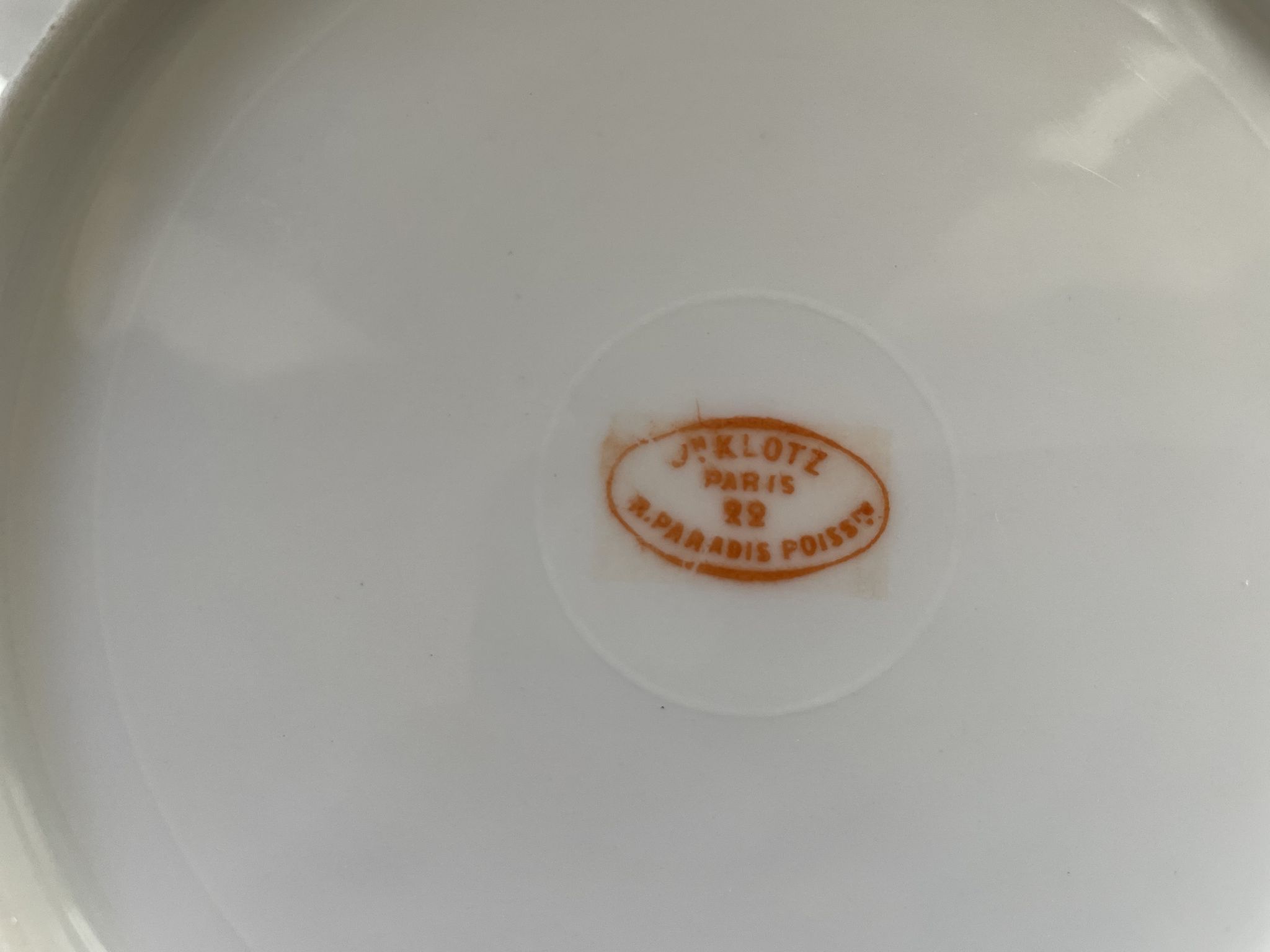 Joseph Klotz XIXEME Paris porcelain plates