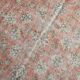 7x11 Salmon Pink & Blue Vintage Persian Rug, Large Floral Rustic Decor