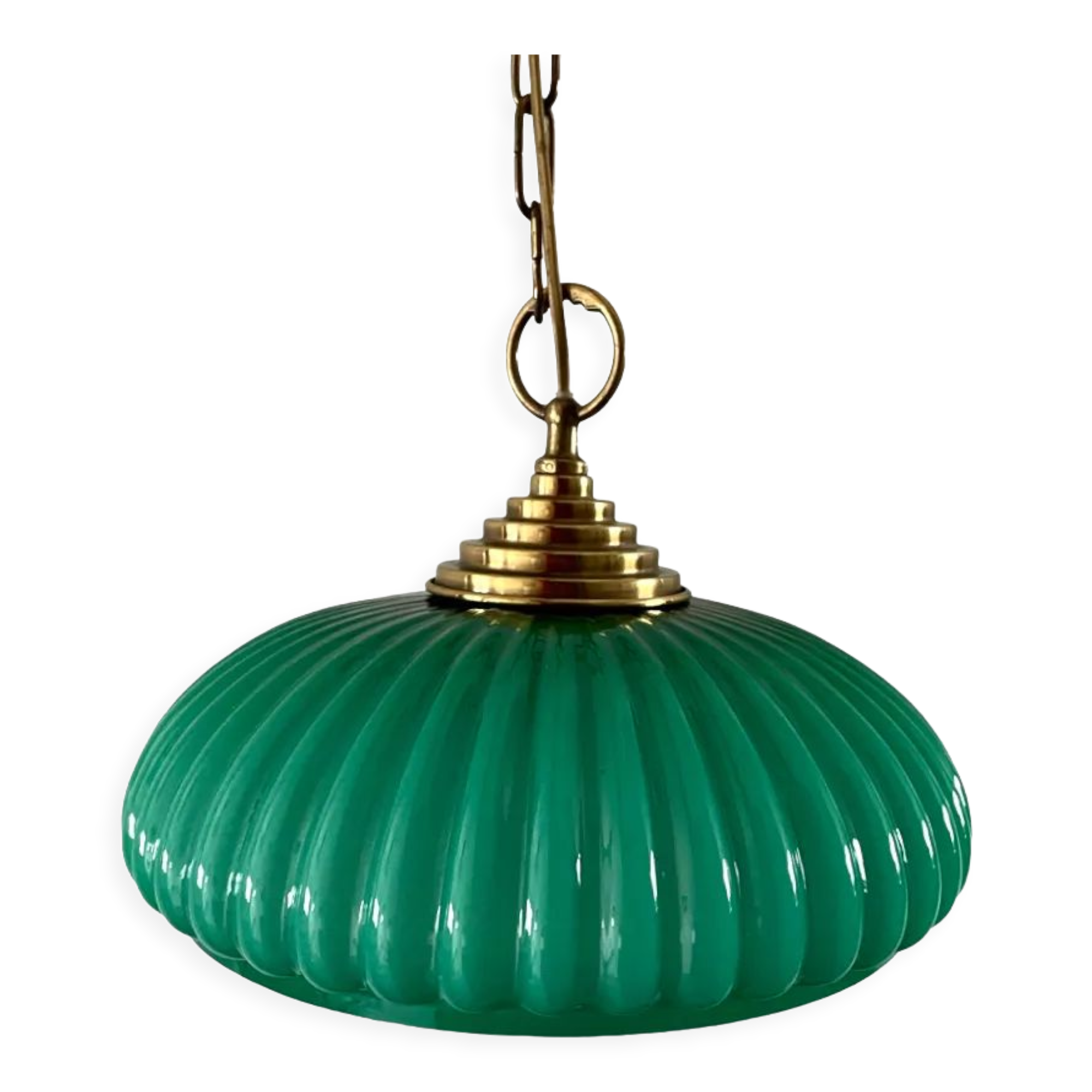 Green opaline chandelier
