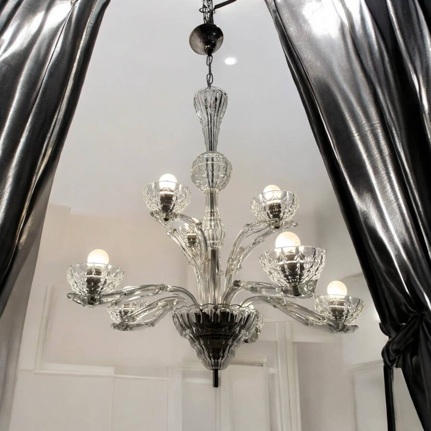 Art Deco Murano Glass Chandelier 1940’s