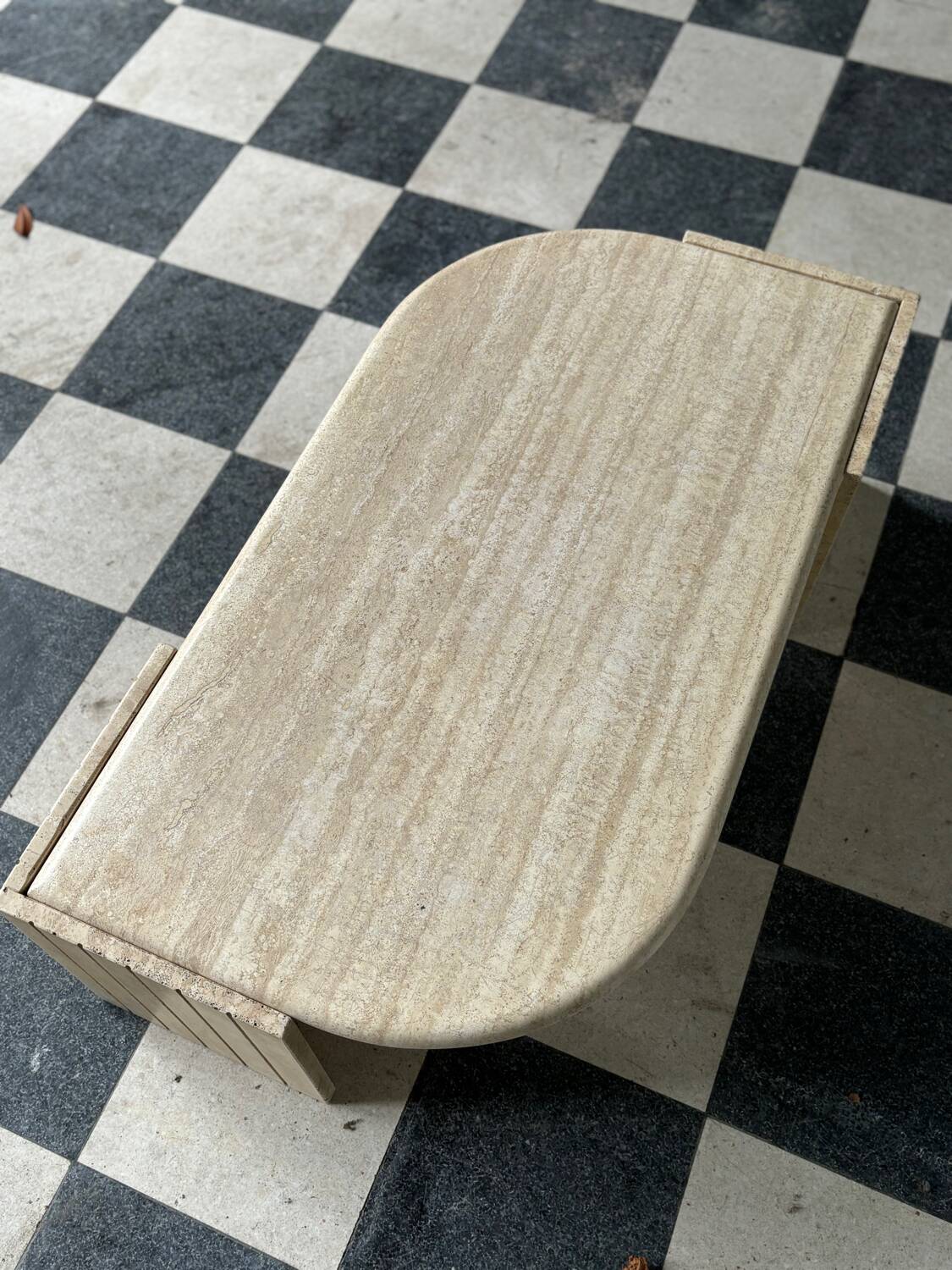 Vintage travertine coffee table