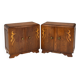 Pair of vintage art deco bedside tables from the 1950s