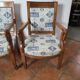 Pair of 19th century restoration armchairs in cherry wood