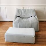 Fauteuil et ottoman "Plumy" de Annie Hieronimus, Cinna, 1980