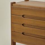 Maison Regain blond elm chest of drawers vintage circa 1970