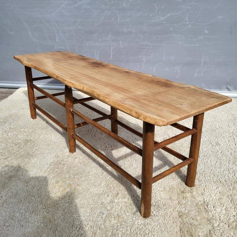 Farmhouse bench-table with a natural feel