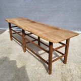 Farmhouse bench-table with a natural feel