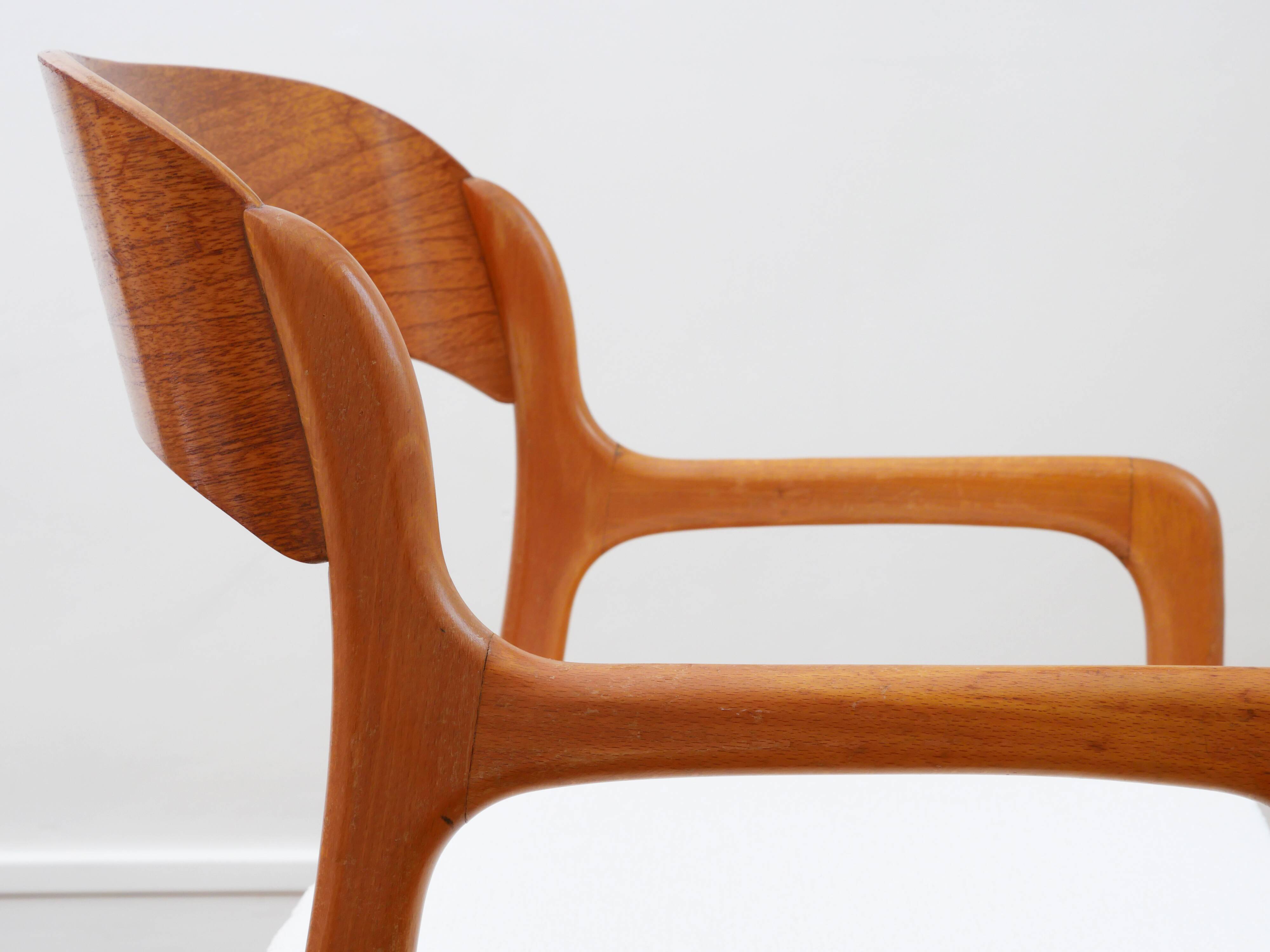 Baumann Sleigh Armchair - Restored - Fabric, foam & straps: new