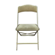 Chaise ancienne  pliante métal et velour vert années 70 vintage