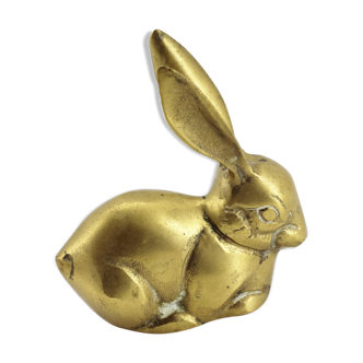 Brass rabbit statue