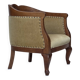 1960s, Danish side/children's armchair, light green furniture velour, oak w