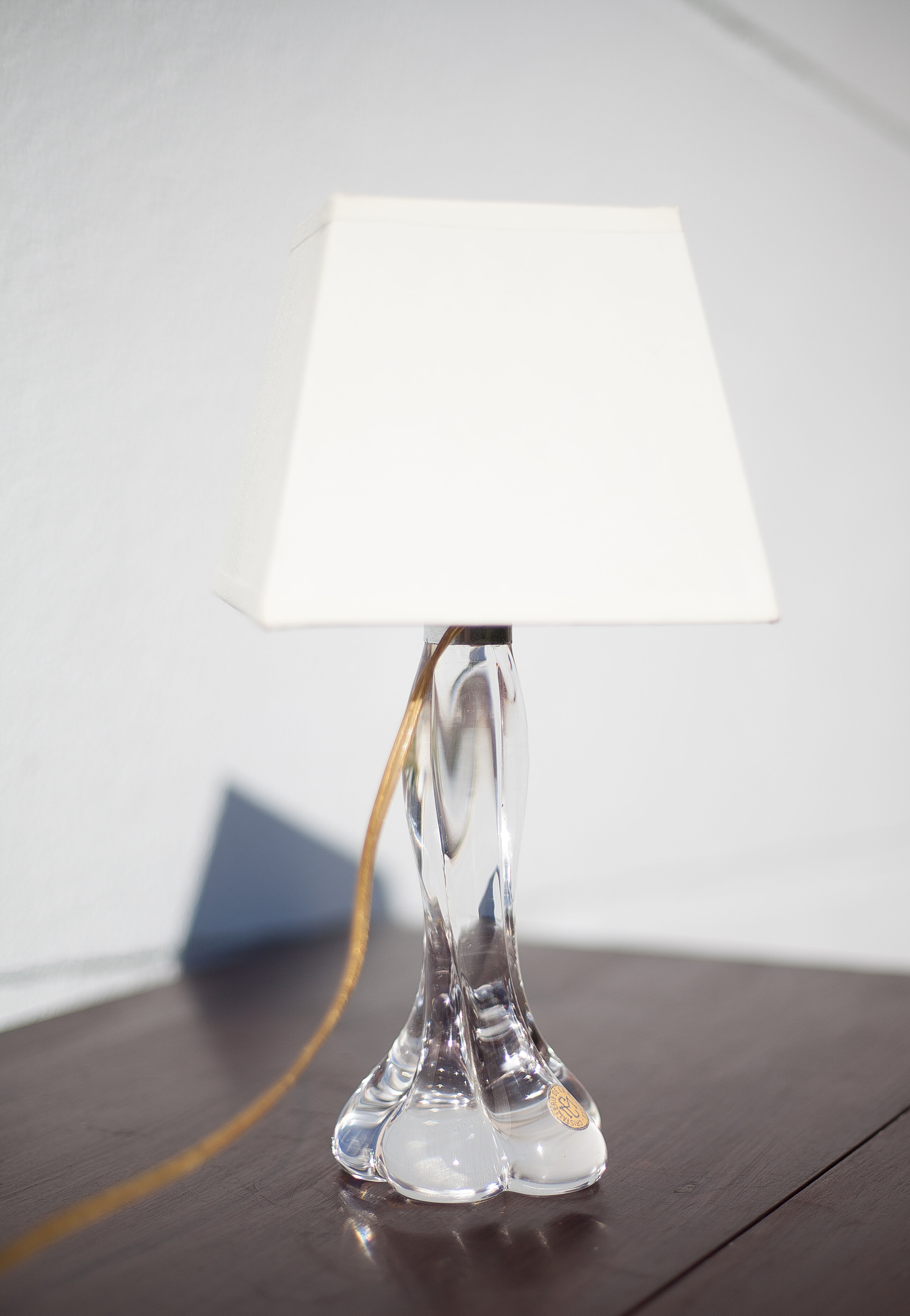 vintage crystal lamp, bedside lamp, Moselle crystal table lamp, interior décor