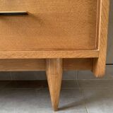 Large vintage 6-drawer chest of drawers from the 50s in oak.
