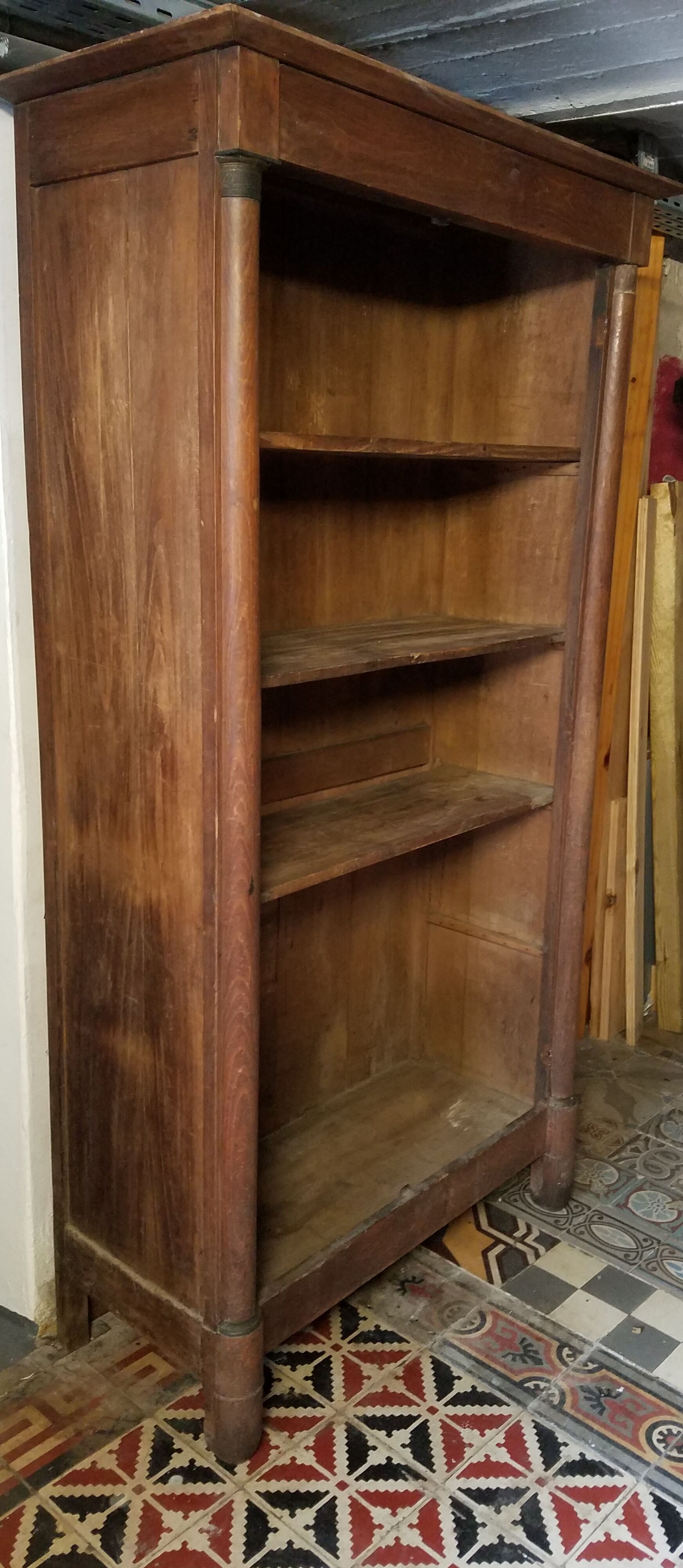 Parisian wardrobe transformed into a library