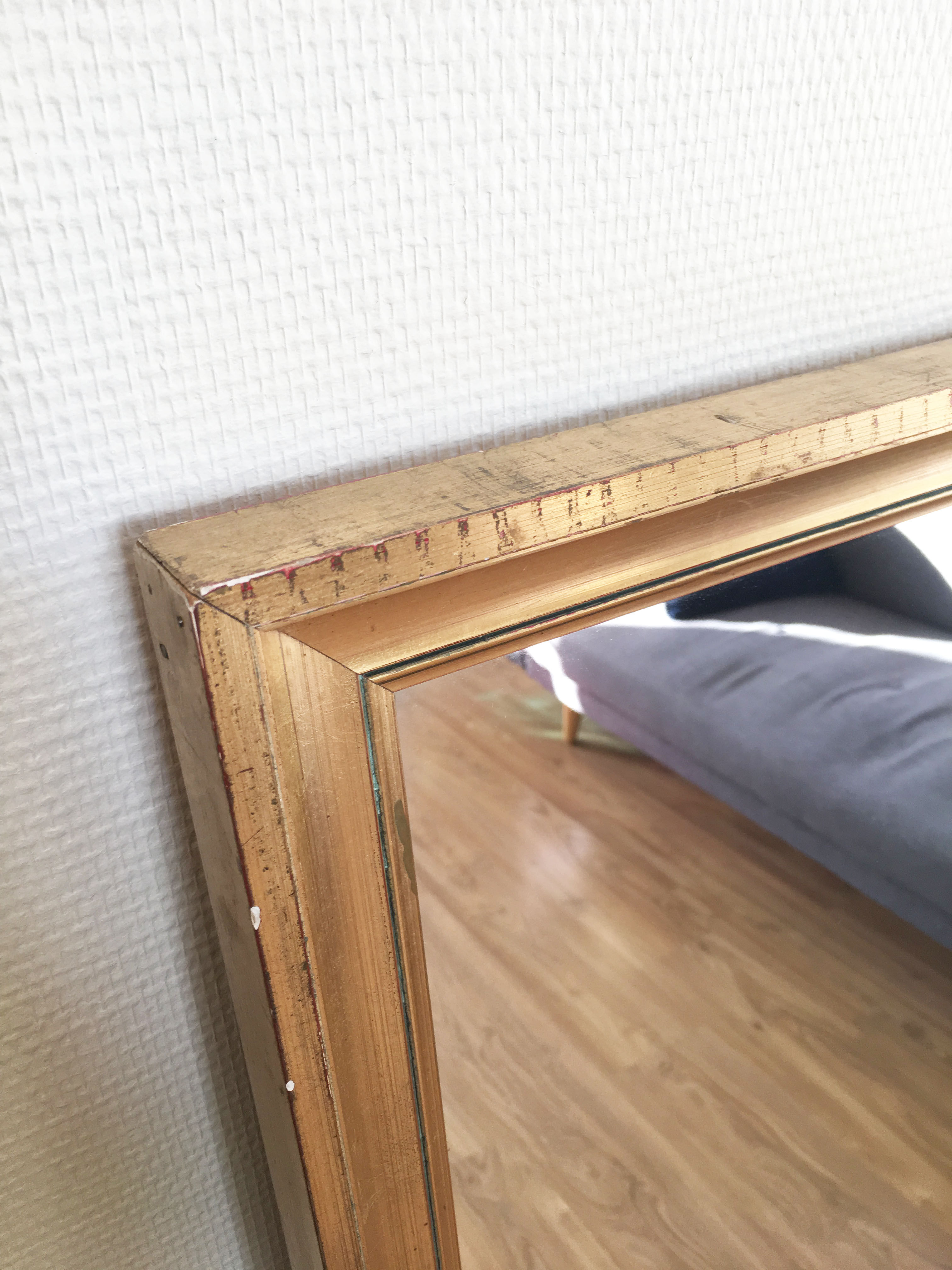 Vintage gold mirror 45x129cm