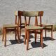 Lot 4 chaises bistrots velours kaki