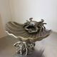 Crab & Shell aluminium centerpiece, France, 1980s