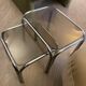 Table gigognes en chrome et verre fumé, 1970s, set de 2