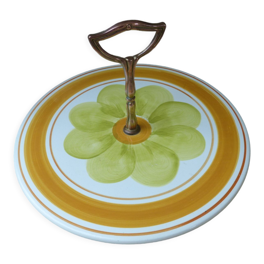 Plateau à Fromages Tournant Vintage – Bois Et Verre – 30 Cm – Fabrication Française 70’s/80’s