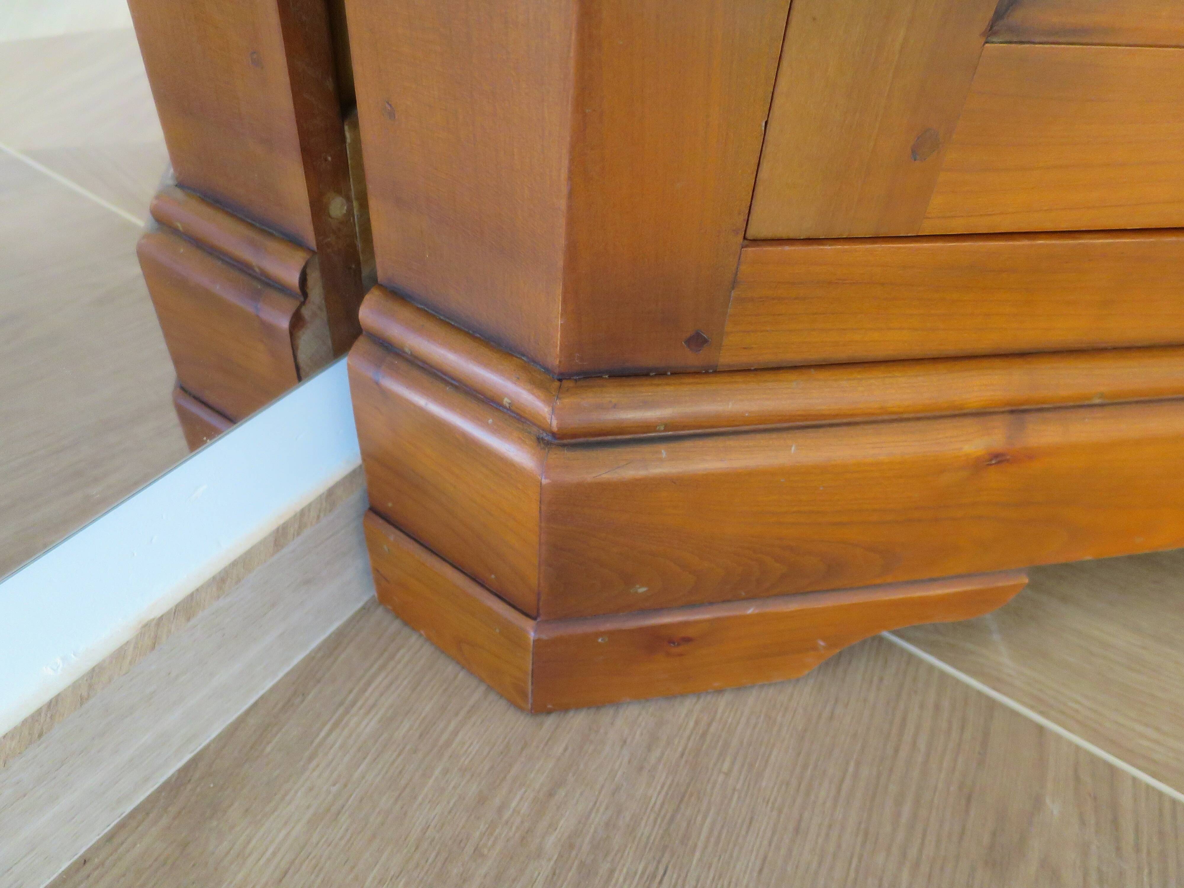 Beautiful corner cupboard - cherry stain - Drawer - one door - Louis Philippe style